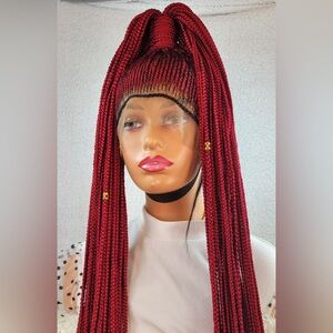 Red Braided Wig